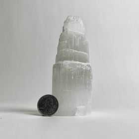 Mini Selenite Tower (Space for light) | 5"