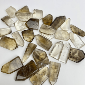 Smoky Quartz | Flat Freeform Single Termination | Polished | 20-40mm | 5pk