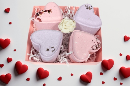 A Mother's day special- Heart Shaped Shower Steamers Gift Box, Set of 4 Shower Steamers Package