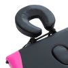 4-Zone Foldable Massage Table Aluminum Black and Pink